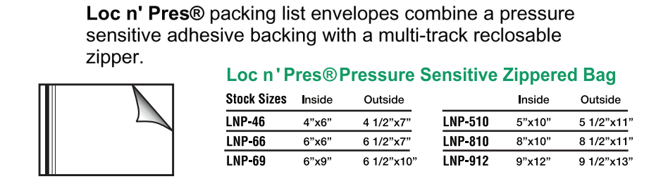 Pres-Quick Pressure Sensitive Packing List Envelopes