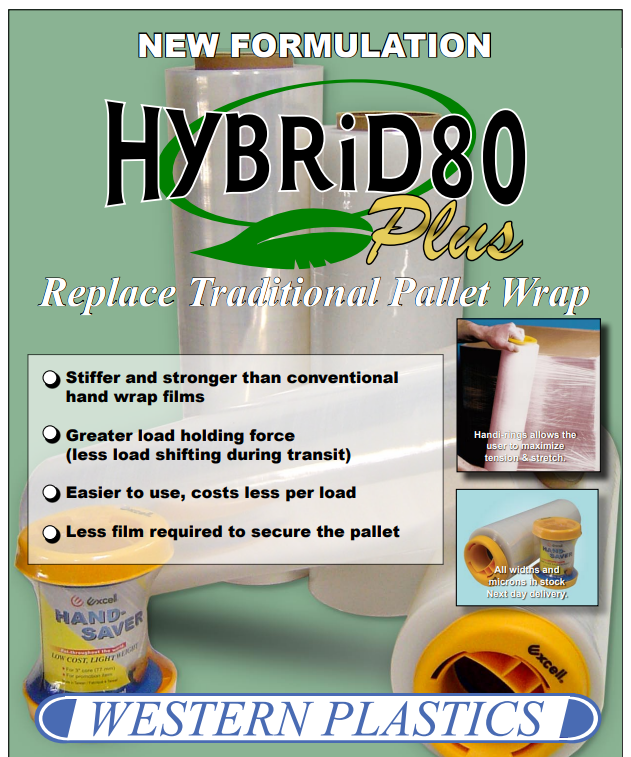 Hybrid80 Plus Stiff Formula Pre-stretched Pallet Wrap