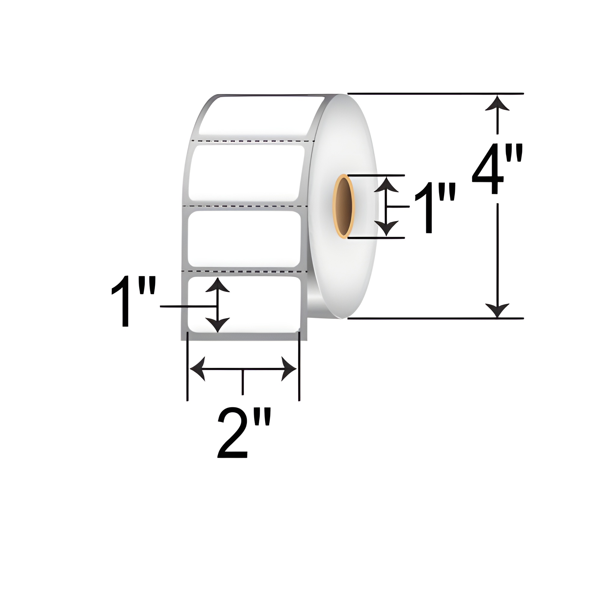 Thermal Transfer 2x1 Perforated Label 1 Inch Core by Abbott