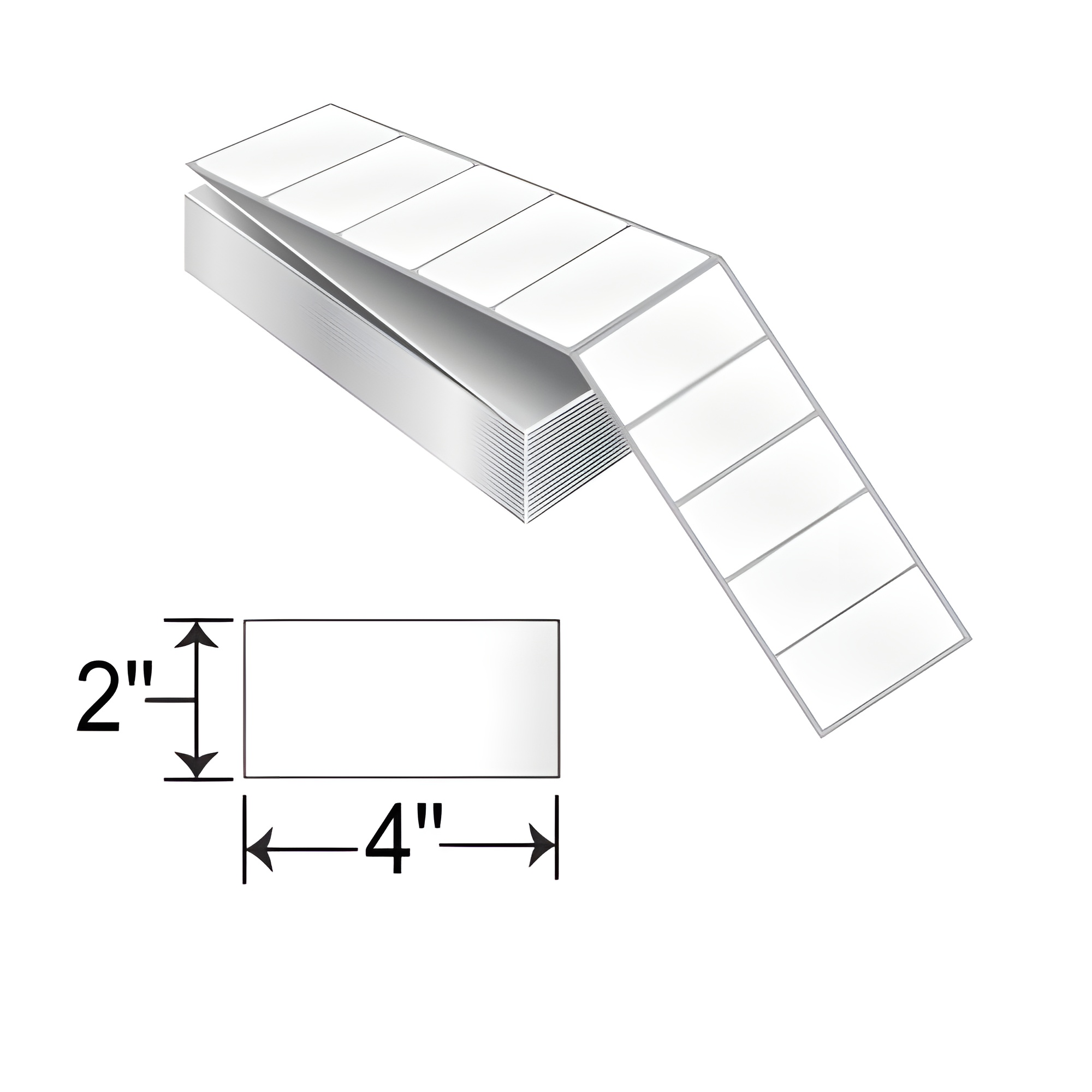 Direct Thermal 4x2 Perforated Label Fanfold by Abbott