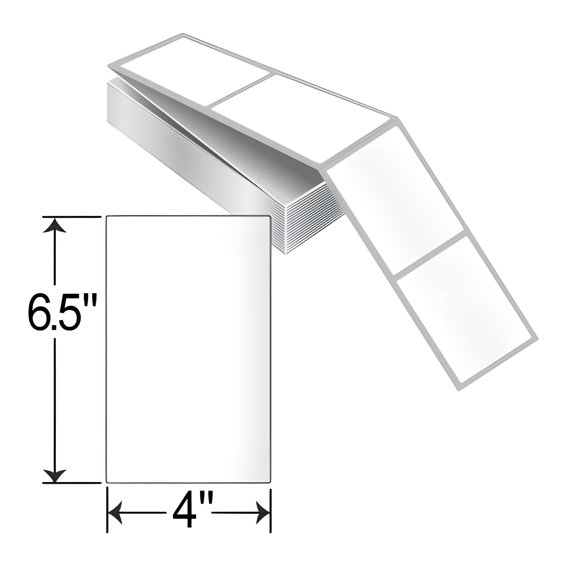 Direct Thermal 4x6.5 Perforated Label Fanfold by Abbott